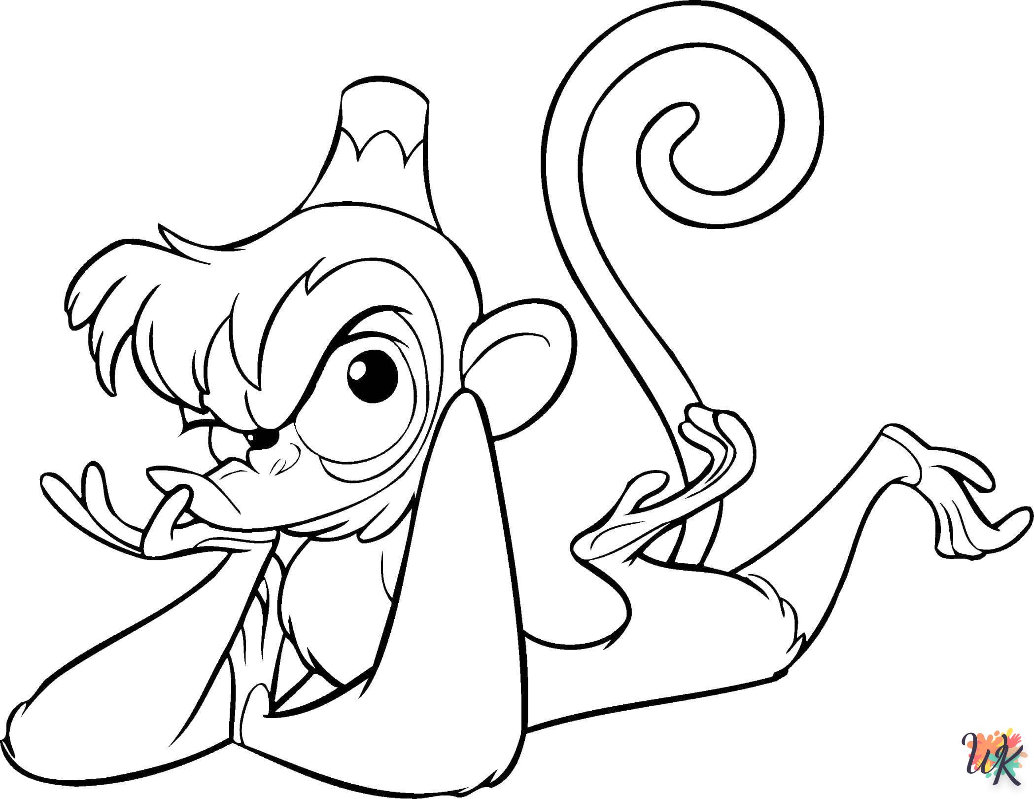 coloriage Aladdin  enfant 3 ans a imprimer