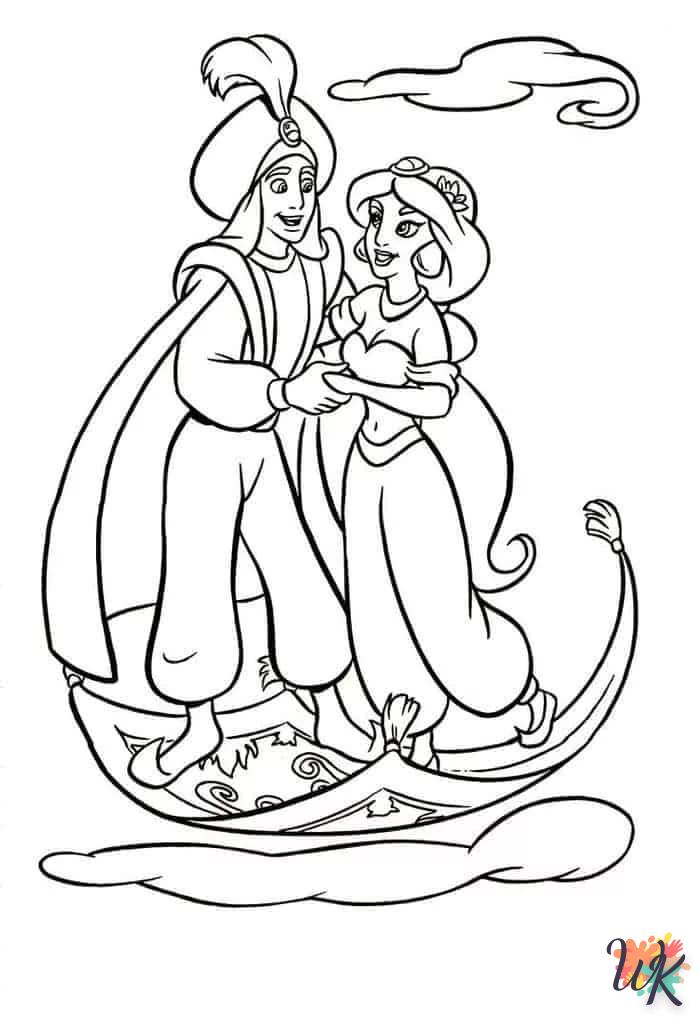 coloriage Aladdin  pour enfant