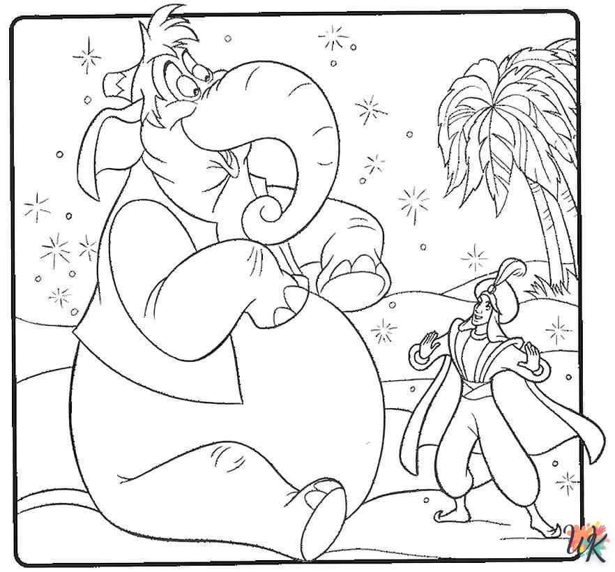 imprimer coloriage Aladdin  pour enfant