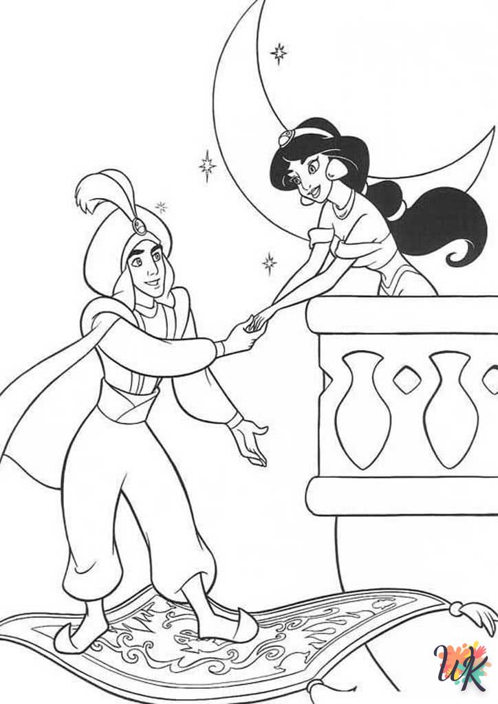 coloriage Aladdin  pour enfant de 6 ans