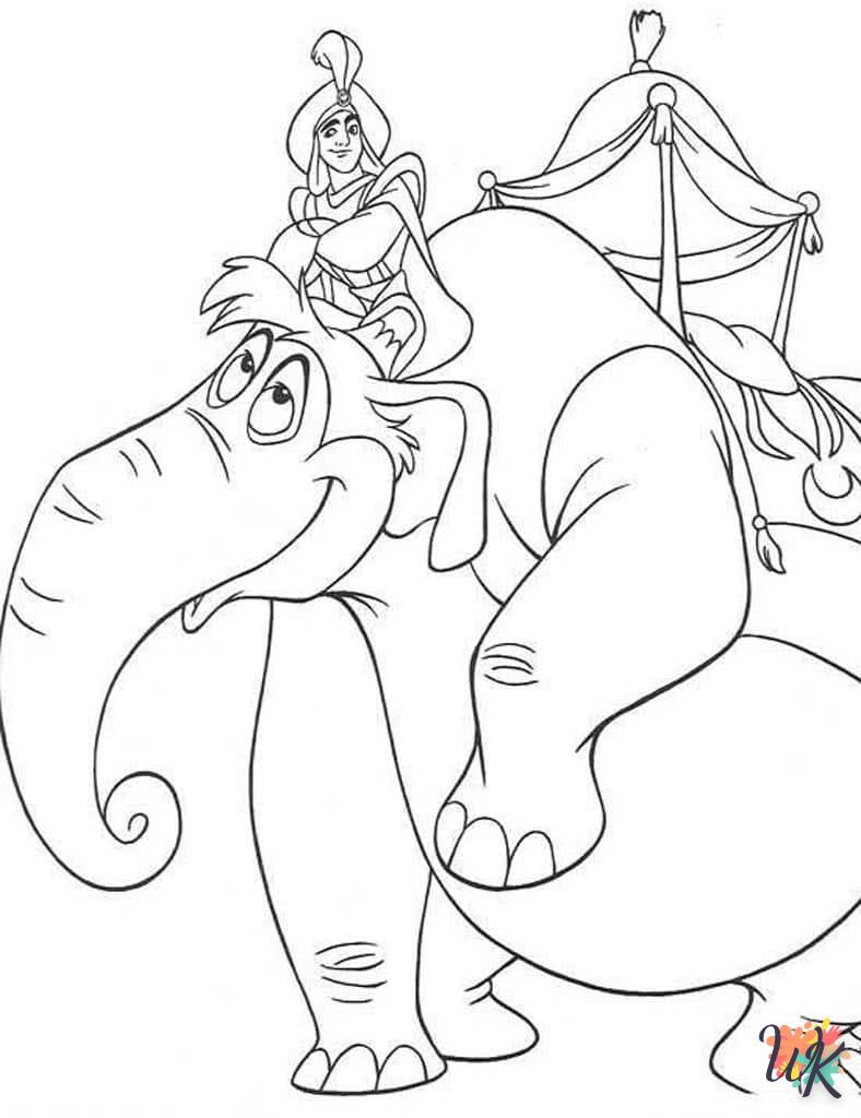 coloriage Aladdin  pour enfants a imprimer