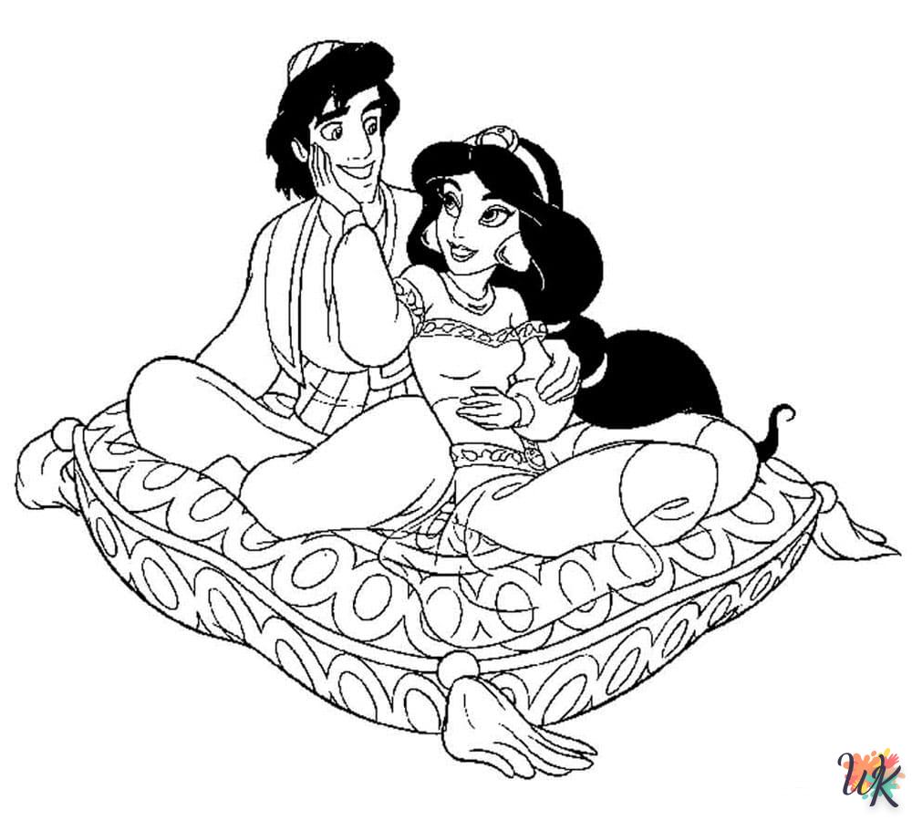 coloriage Aladdin  magique à faire en ligne