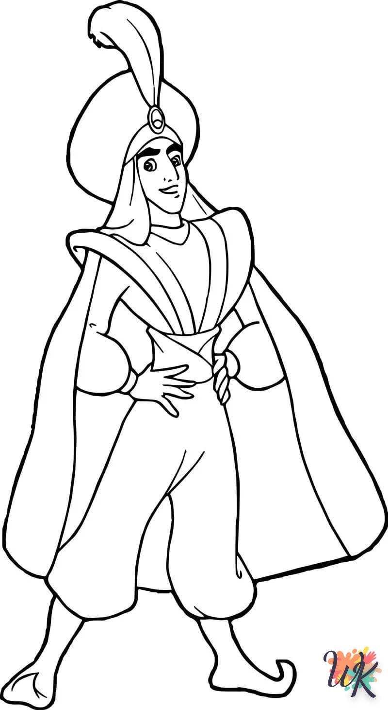 coloriage Aladdin  pour enfant de 8 ans