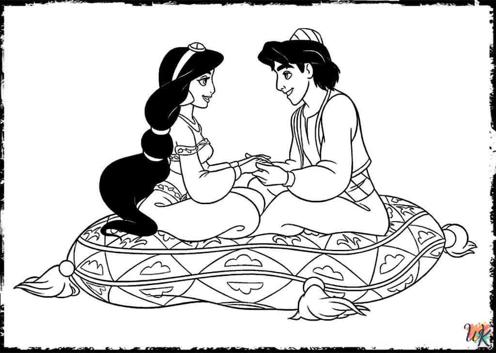 coloriage Aladdin  pour enfant gratuit