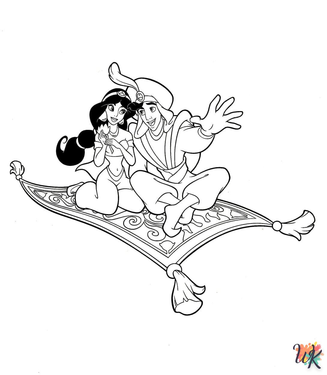 coloriage Aladdin  pour enfant de 5 ans