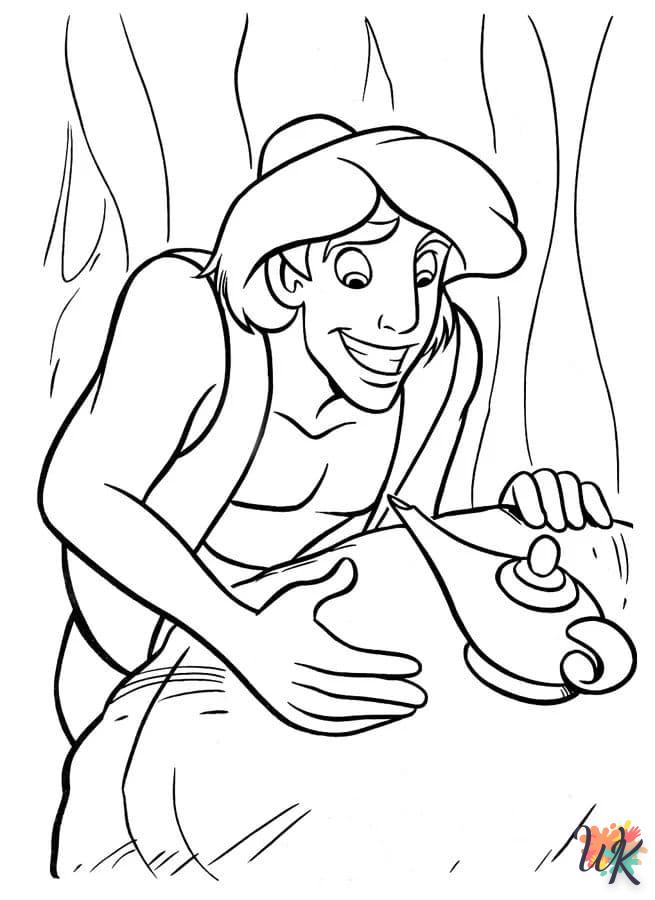 coloriage Aladdin  pour enfant de 8 ans