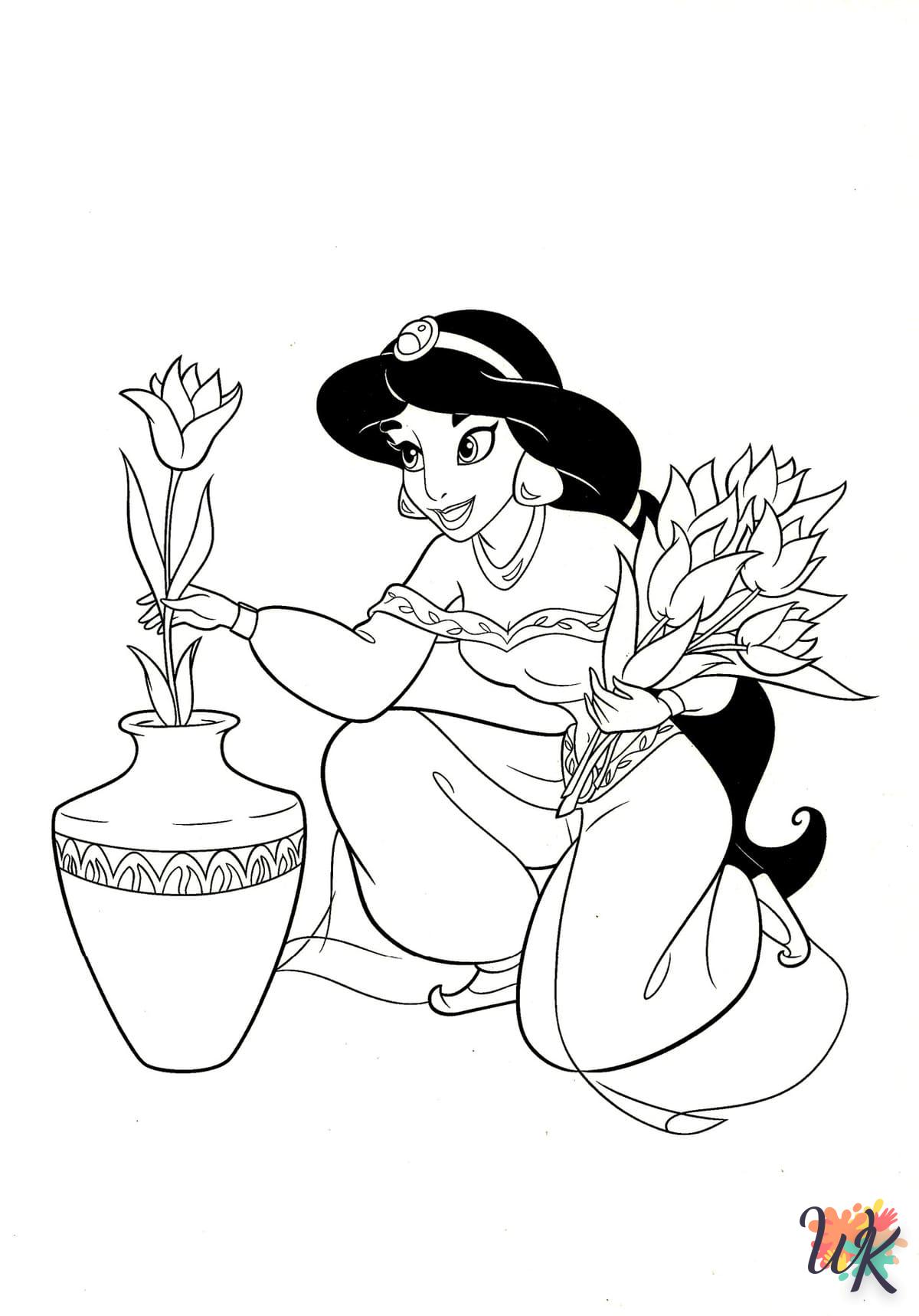 coloriage Aladdin  pour enfant de 2 ans