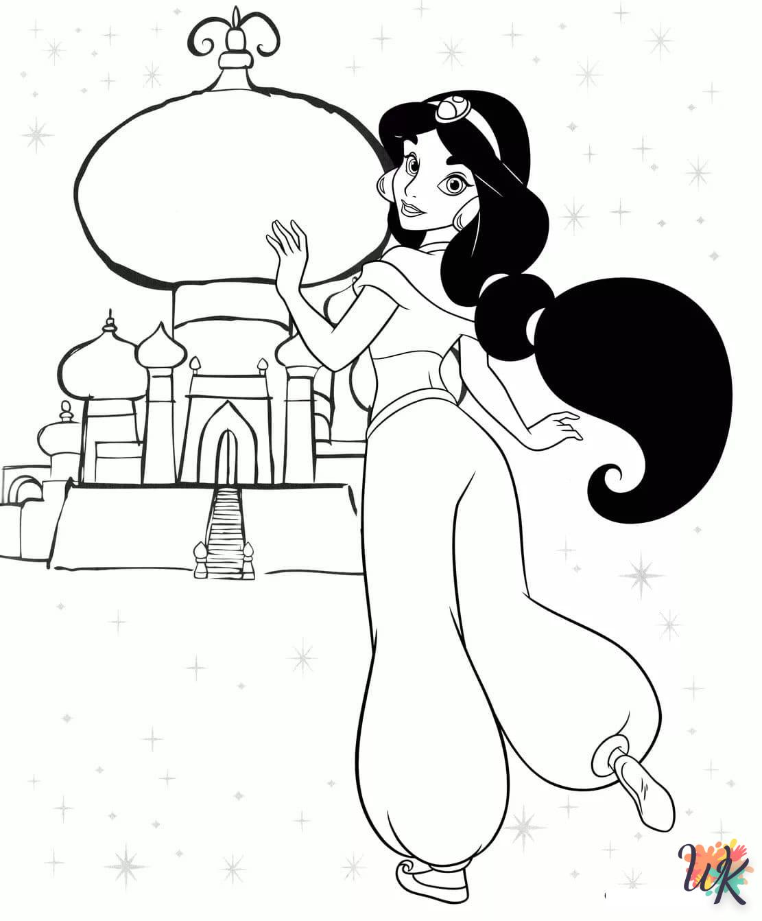 image de coloriage Aladdin  pour enfant