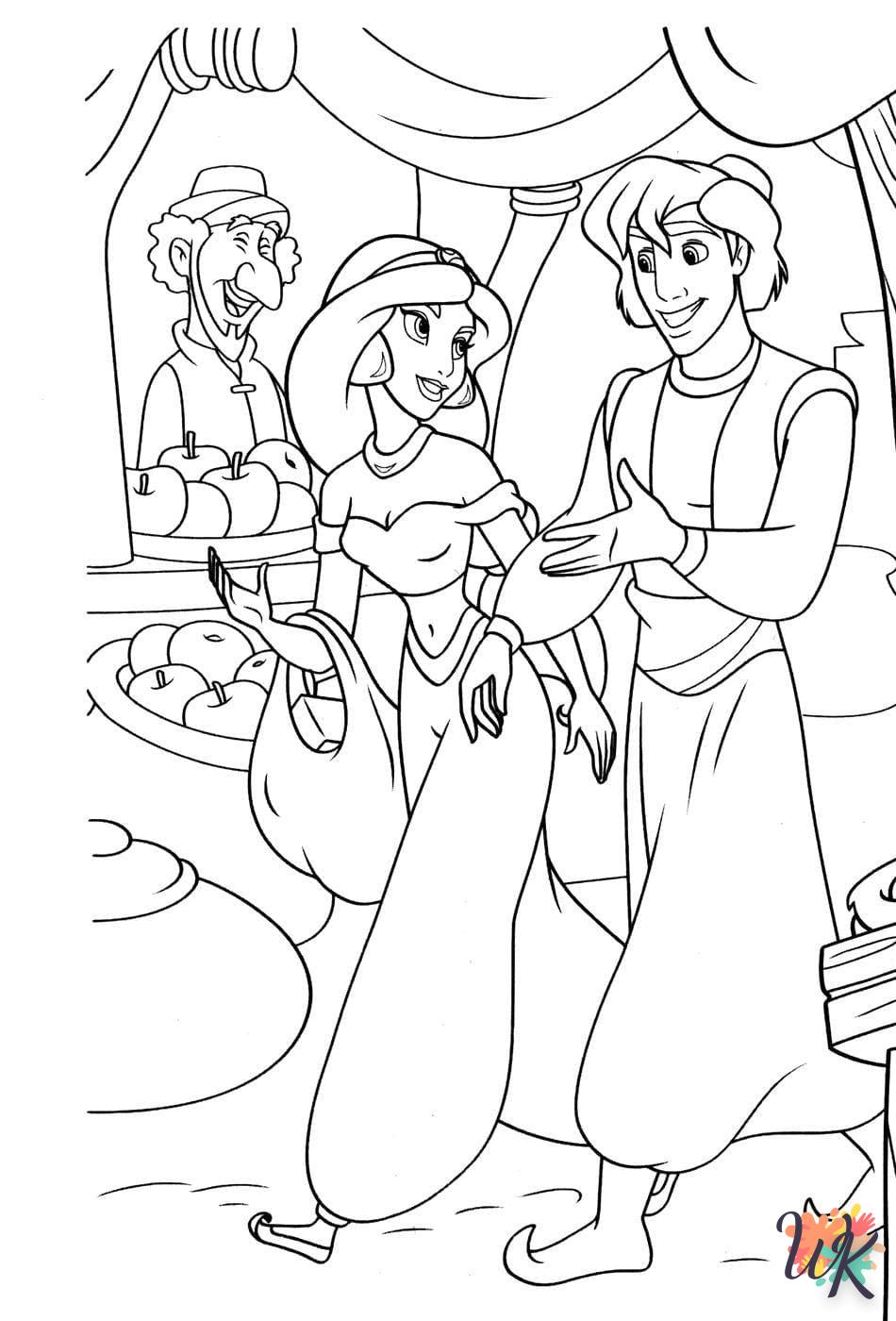 coloriage Aladdin  à imprimer pdf gratuit