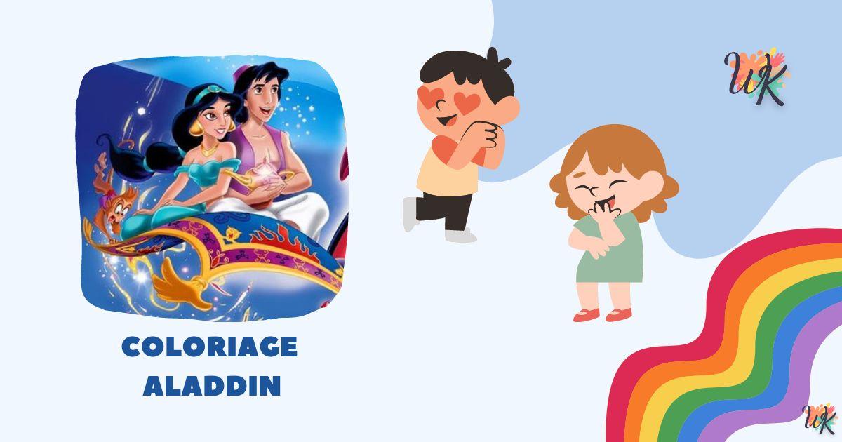 Coloriage Aladdin pour les enfants créatifs gratuit