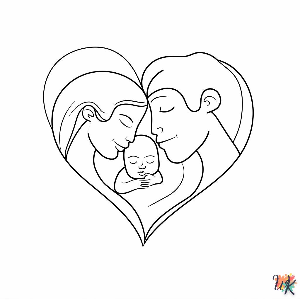 coloriage Coeur  de noël gratuit à imprimer en ligne