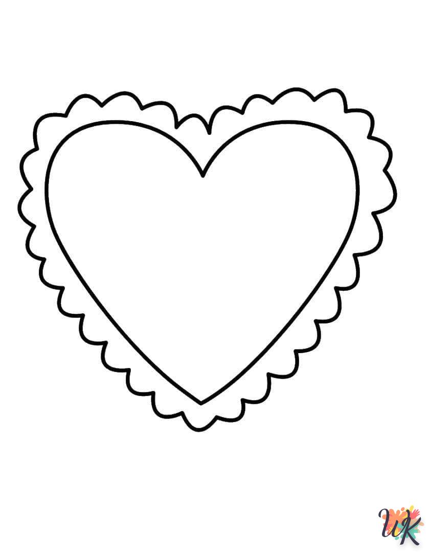 coloriage Coeur  de noël gratuit à imprimer en ligne