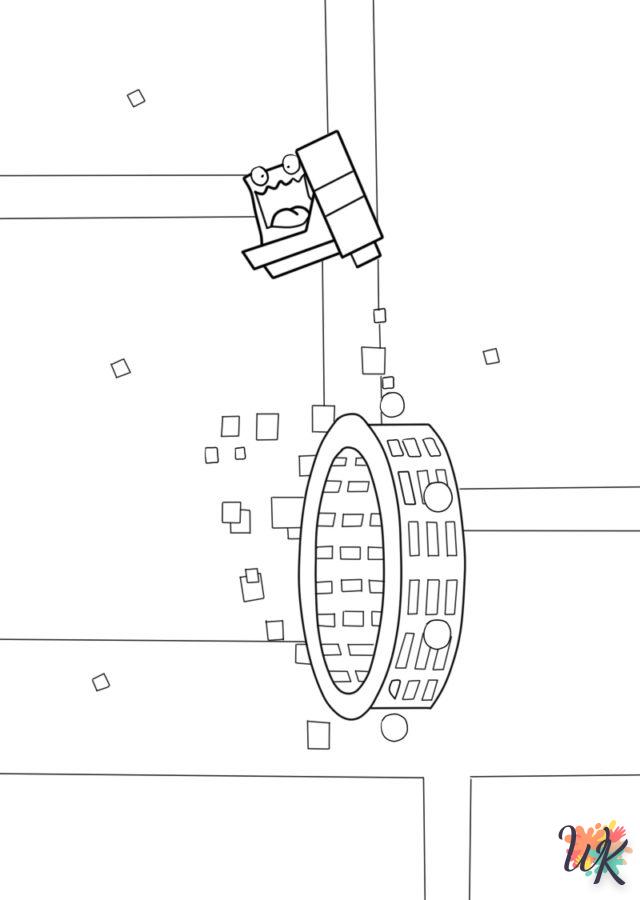 coloriage Geometry Dash  pour enfant a imprimer