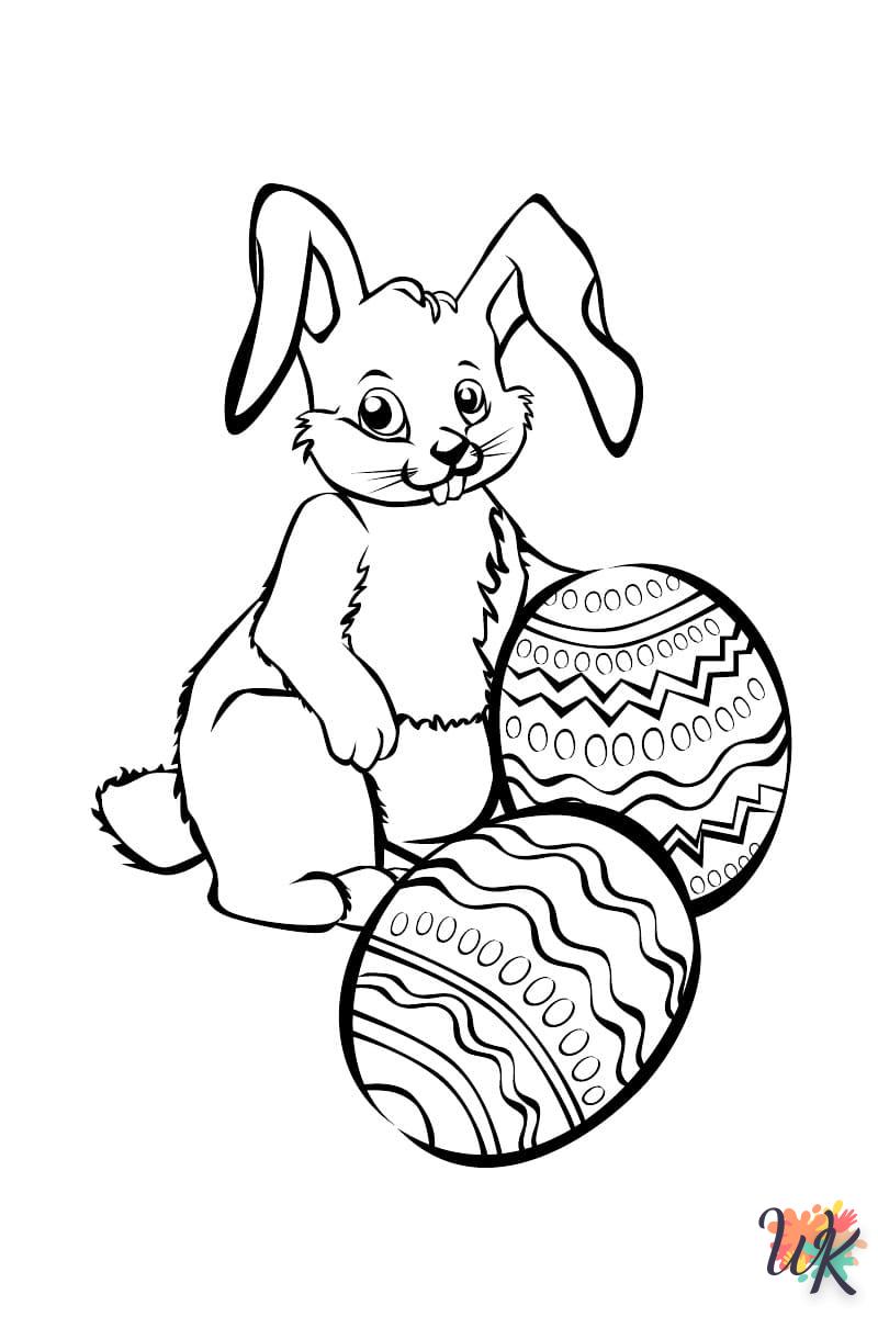 coloriage Lapin de Pâques  en ligne adulte gratuit