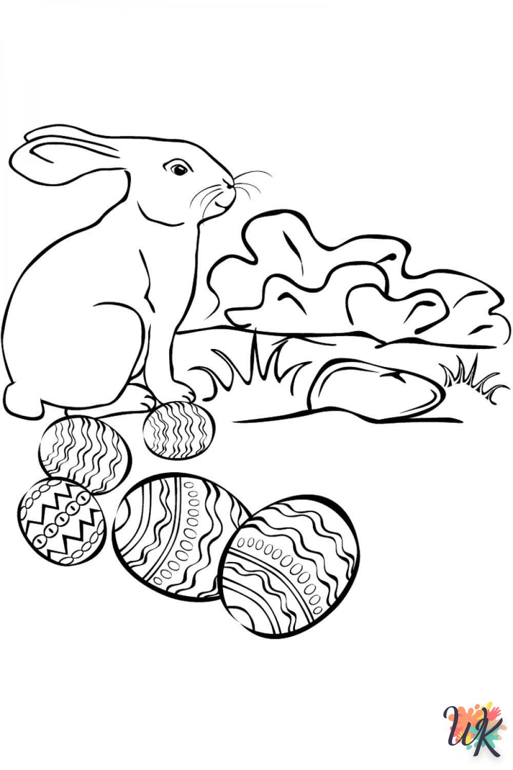 coloriage Lapin de Pâques  a dessiner et imprimer