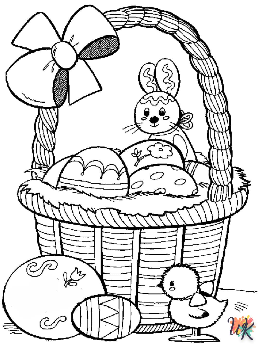 coloriage Lapin de Pâques  à imprimer pdf gratuit