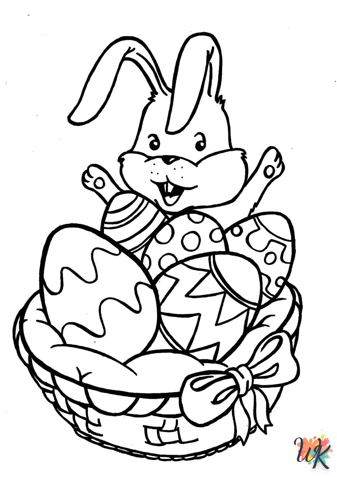 coloriage Lapin de Pâques  et apprentissage