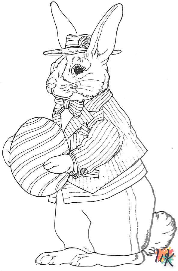 coloriage Lapin de Pâques  et dessins