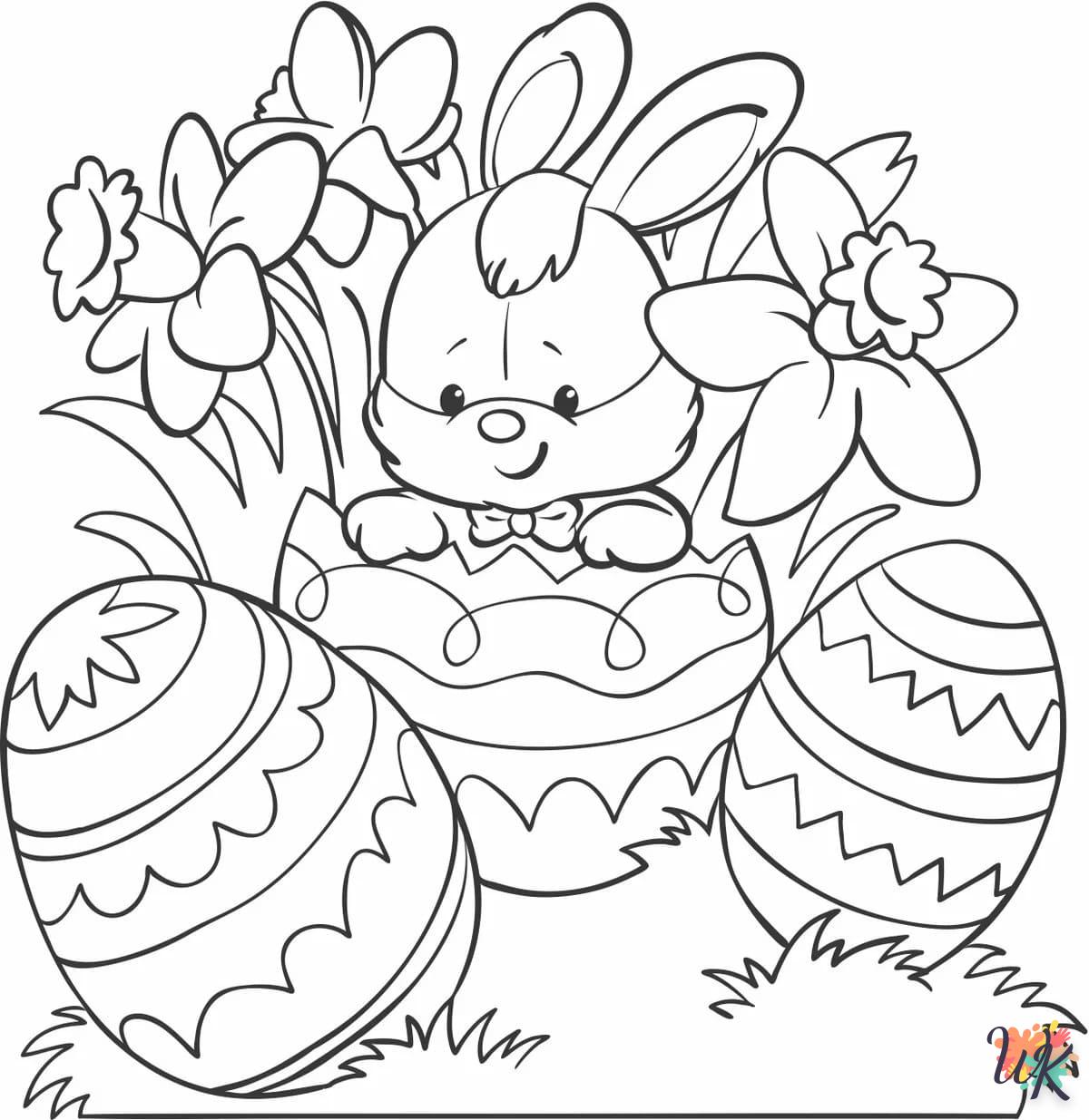 coloriage Lapin de Pâques  en ligne adulte gratuit