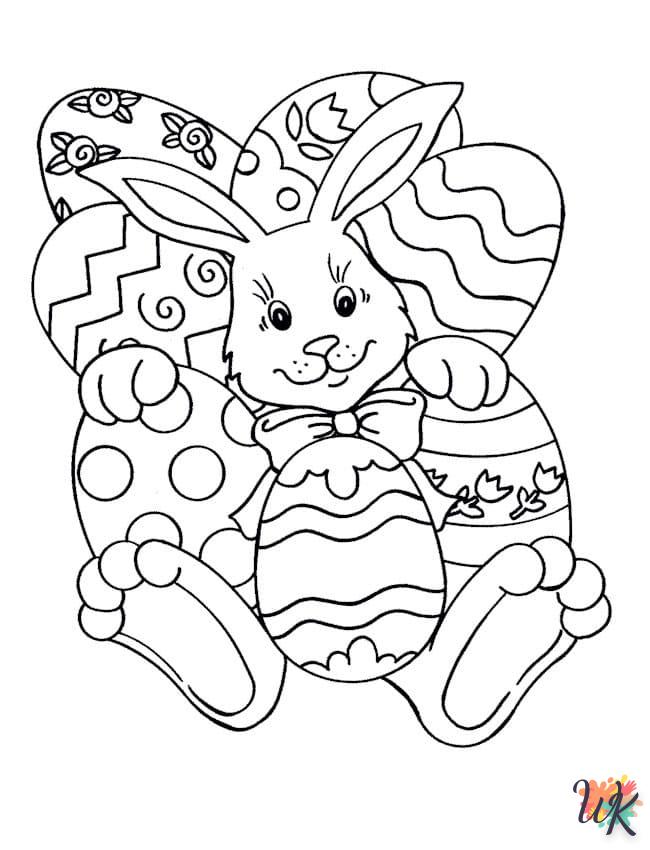 coloriage Lapin de Pâques  et dessins