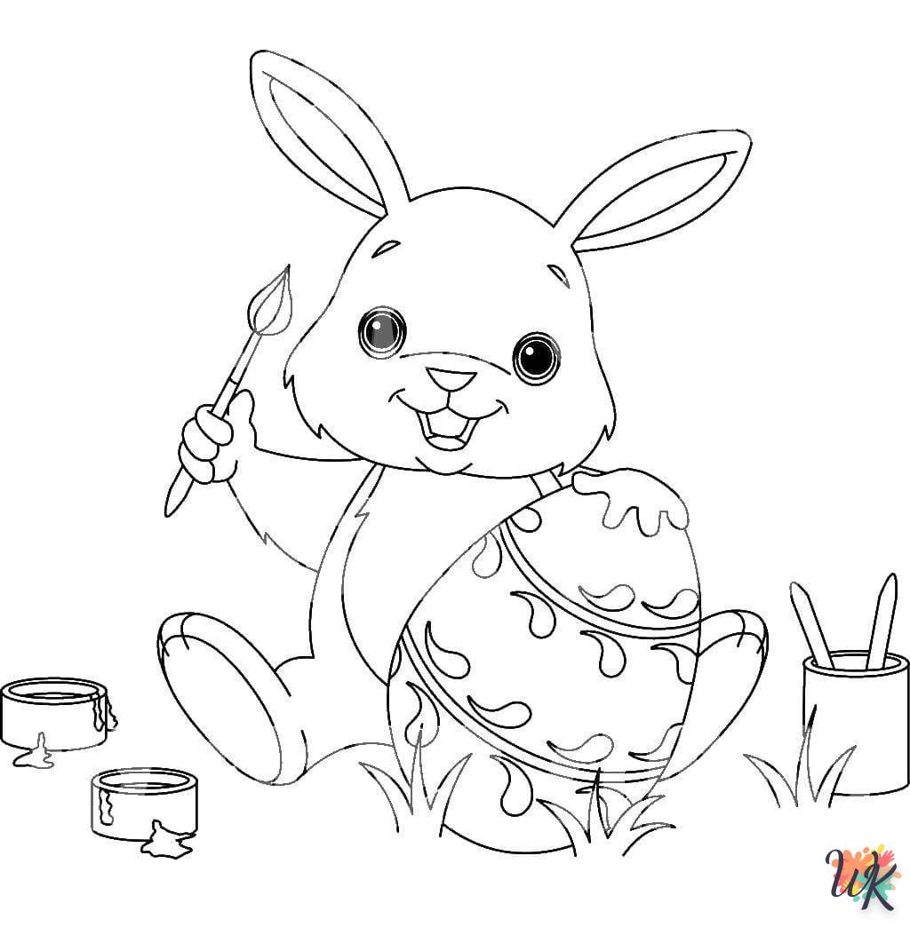 coloriage Lapin de Pâques  en ligne avengers gratuit