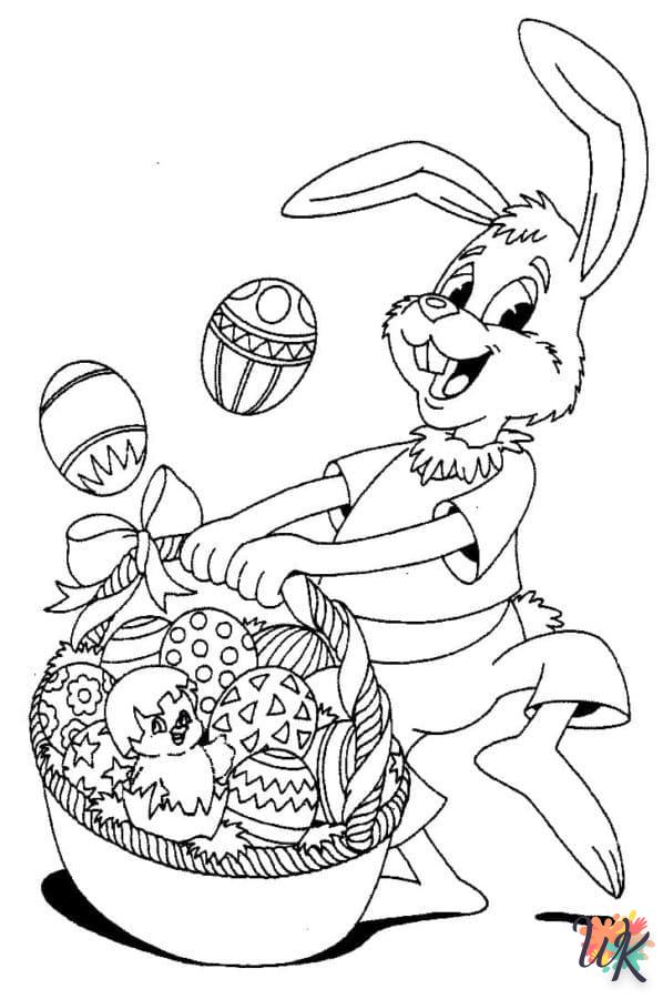 coloriage Lapin de Pâques  en ligne avengers gratuit