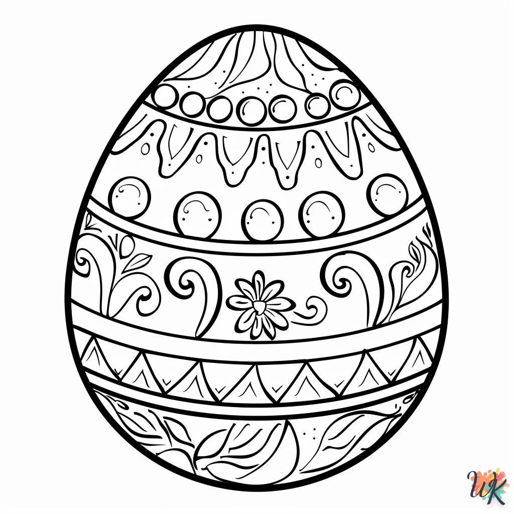 coloriage Oeuf de Pâques  pour bebe a imprimer