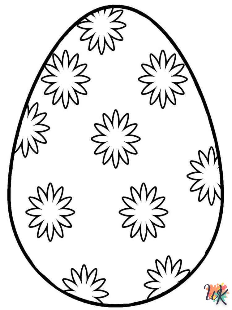 coloriage Oeuf de Pâques  à imprimer pour enfant de 10 ans