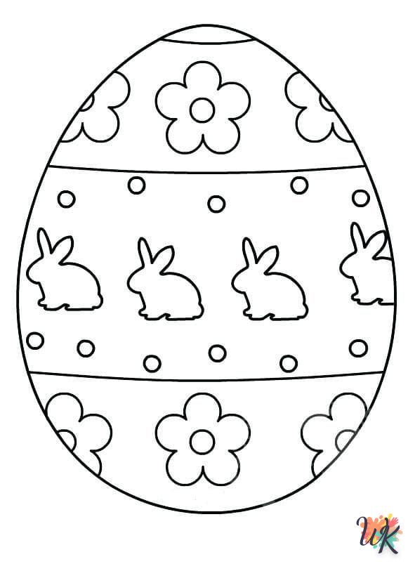 coloriage Oeuf de Pâques  à imprimer pour enfant de 9 ans