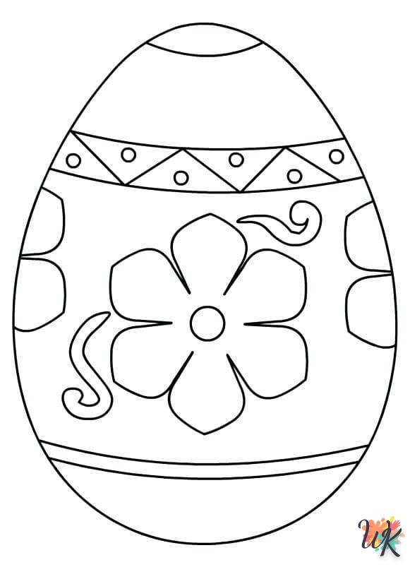 coloriage Oeuf de Pâques  pour enfant de 6 ans