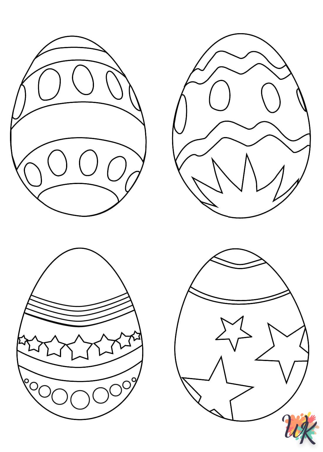 coloriage Oeuf de Pâques  à imprimer pdf