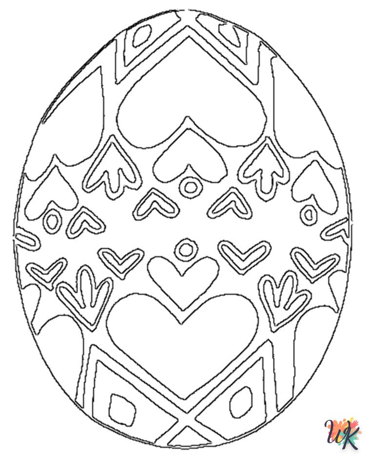 coloriage Oeuf de Pâques  pour enfants