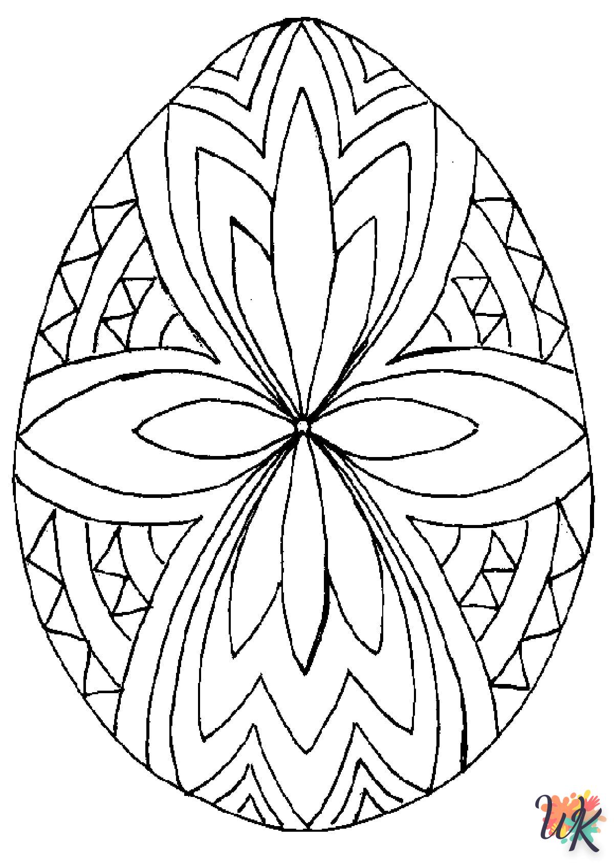 coloriage Oeuf de Pâques  en ligne gratuit pour 12 ans