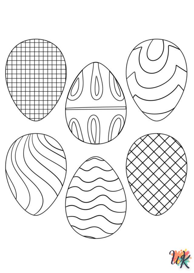 coloriage Oeuf de Pâques  et apprentissage