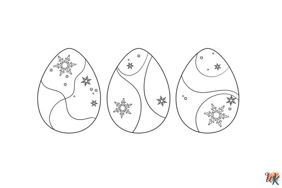 coloriage Oeuf de Pâques  enfant 3 ans a imprimer