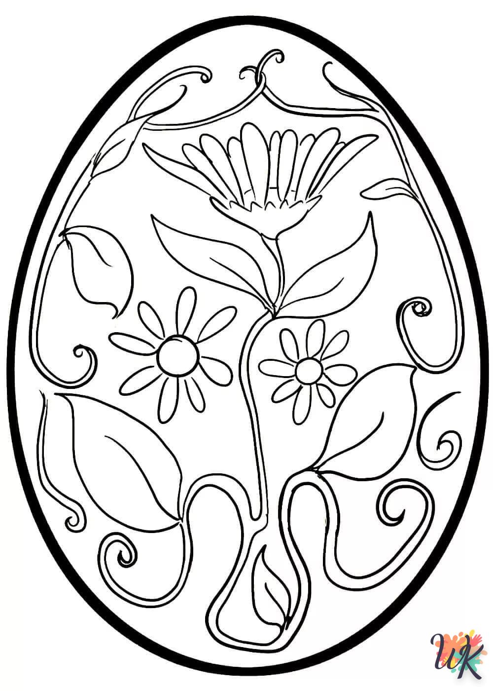 coloriage Oeuf de Pâques  en ligne pour enfant