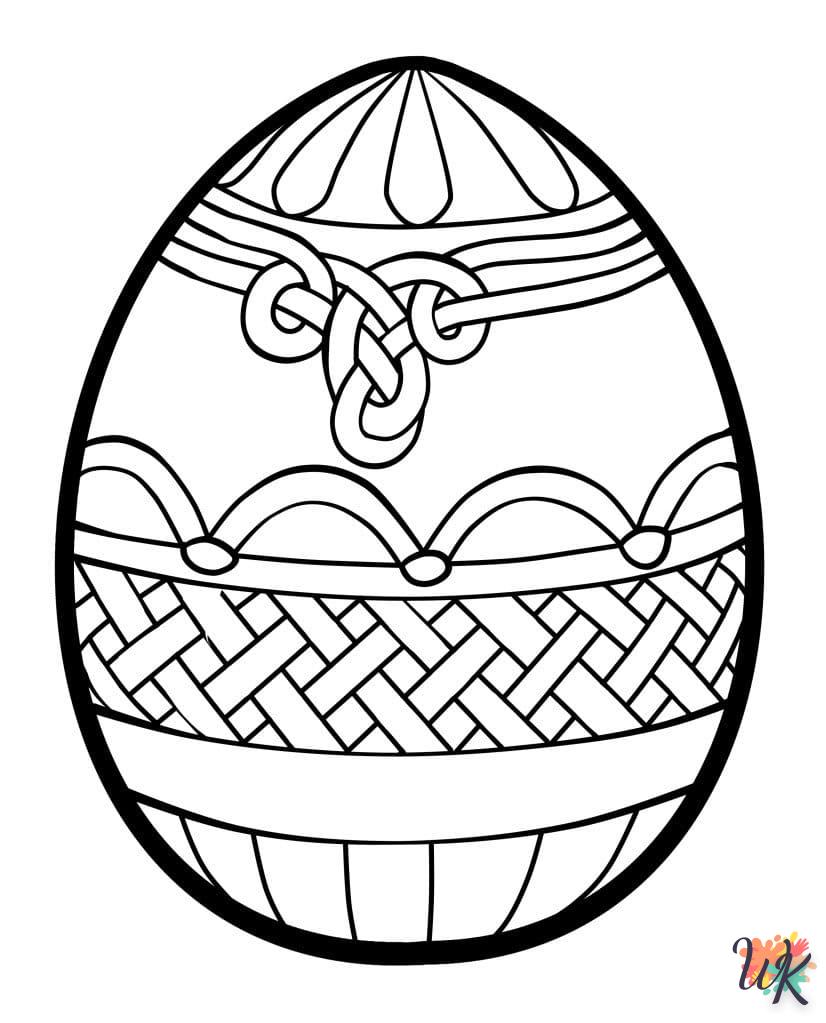 coloriage Oeuf de Pâques  à imprimer pdf