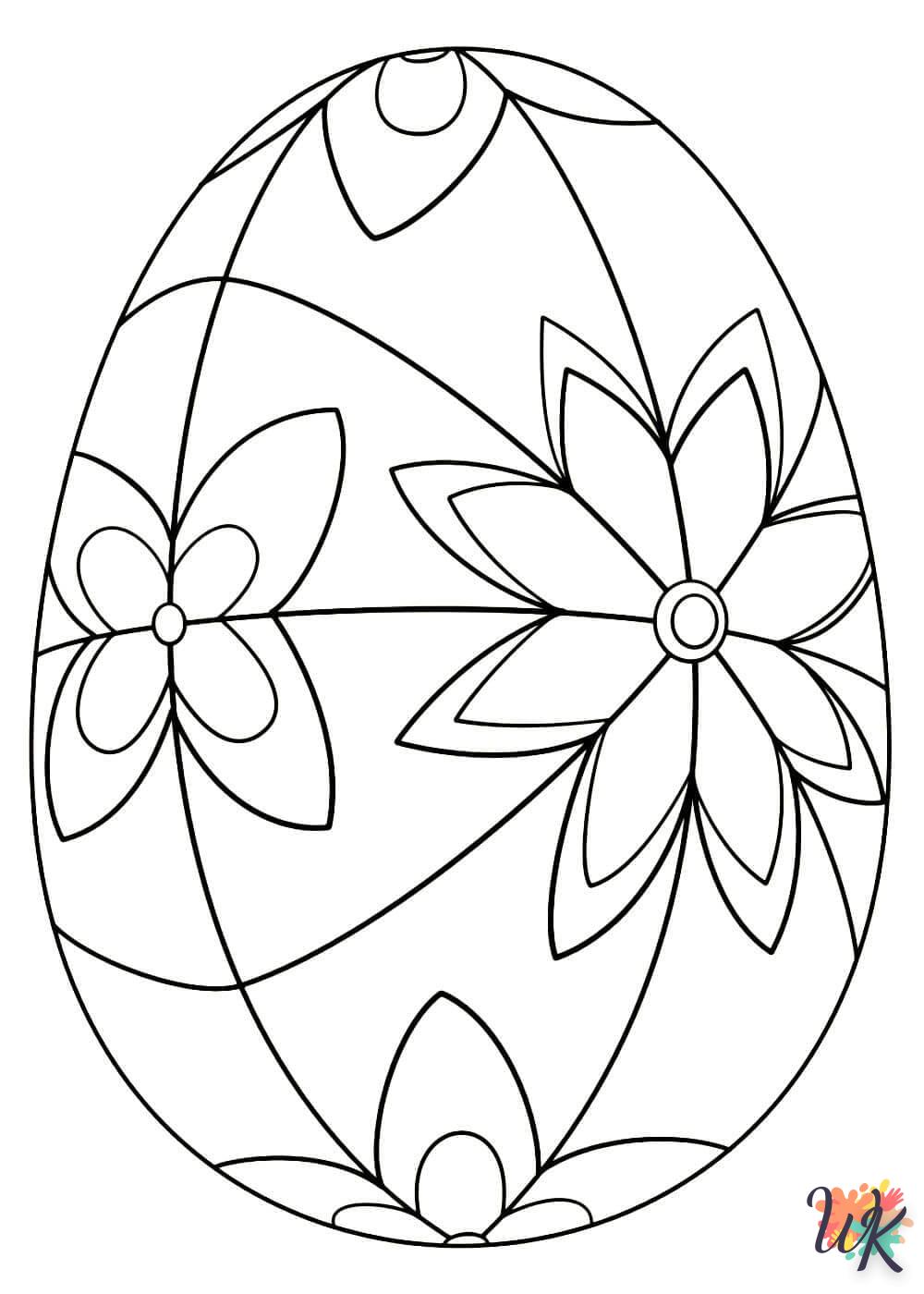 coloriage Oeuf de Pâques  gratuit en ligne