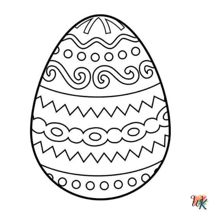 coloriage Oeuf de Pâques  gratuit en ligne