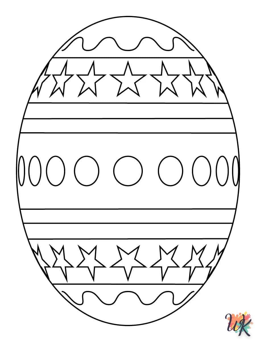 coloriage Oeuf de Pâques  bebe à imprimer gratuit