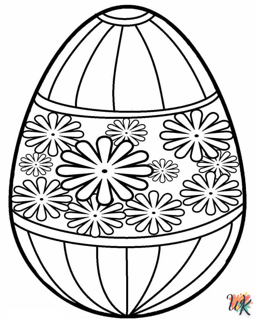 coloriage Oeuf de Pâques  et dessin a imprimer