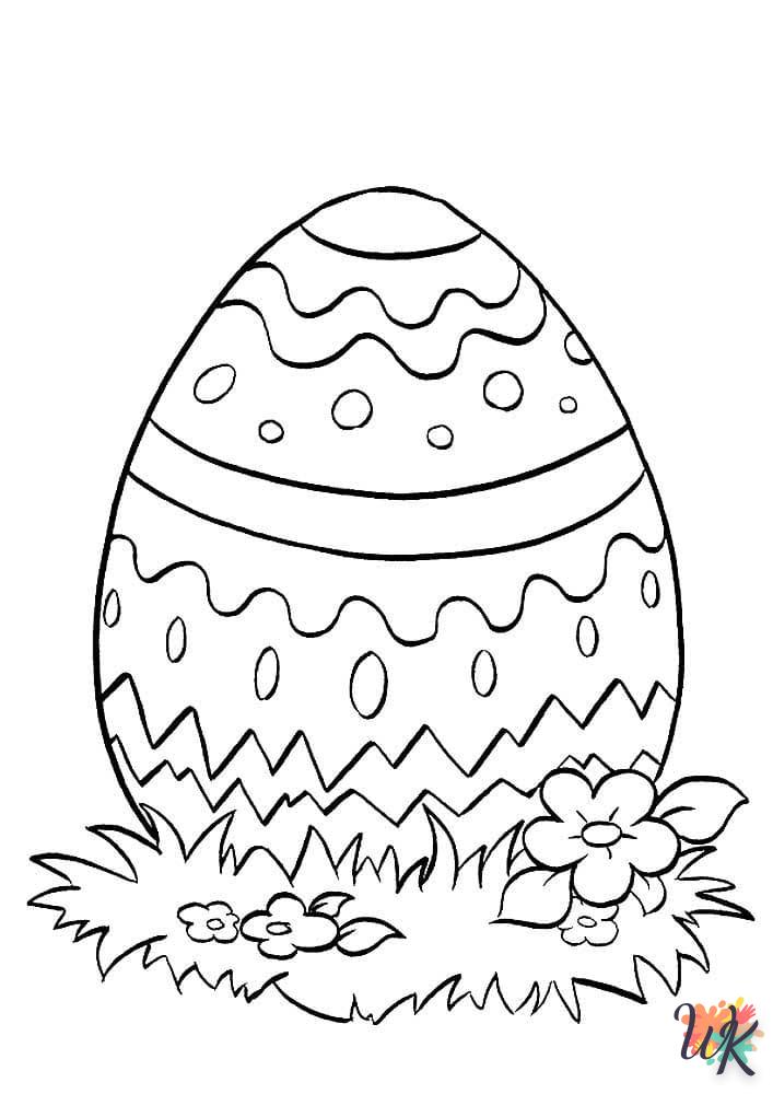 coloriage Oeuf de Pâques  pour enfant de 8 ans