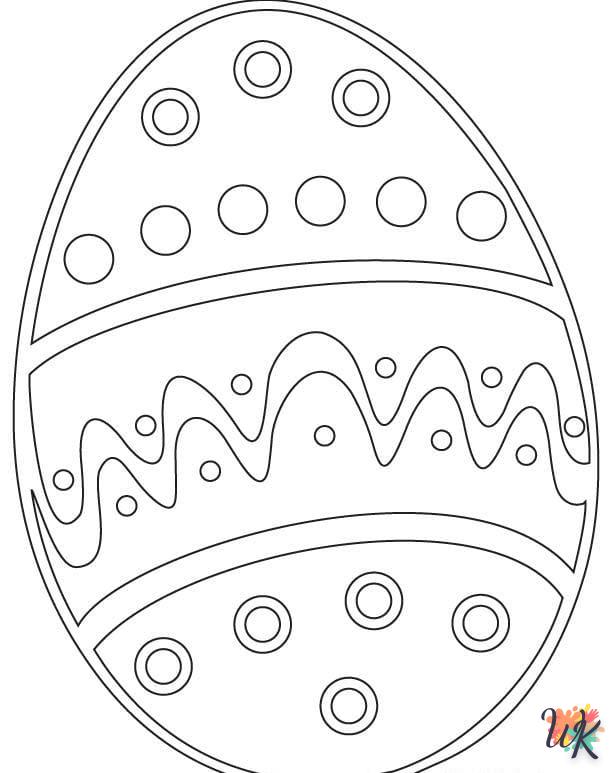 coloriage Oeuf de Pâques  a colorier en ligne gratuitement