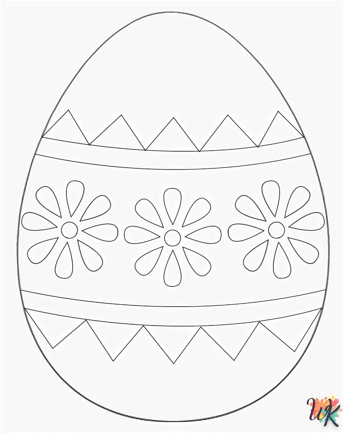 coloriage Oeuf de Pâques  bebe à imprimer gratuit