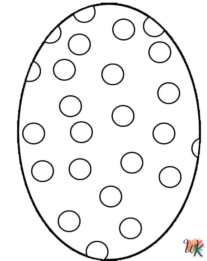 coloriage Oeuf de Pâques  à imprimer pour enfant de 6 ans