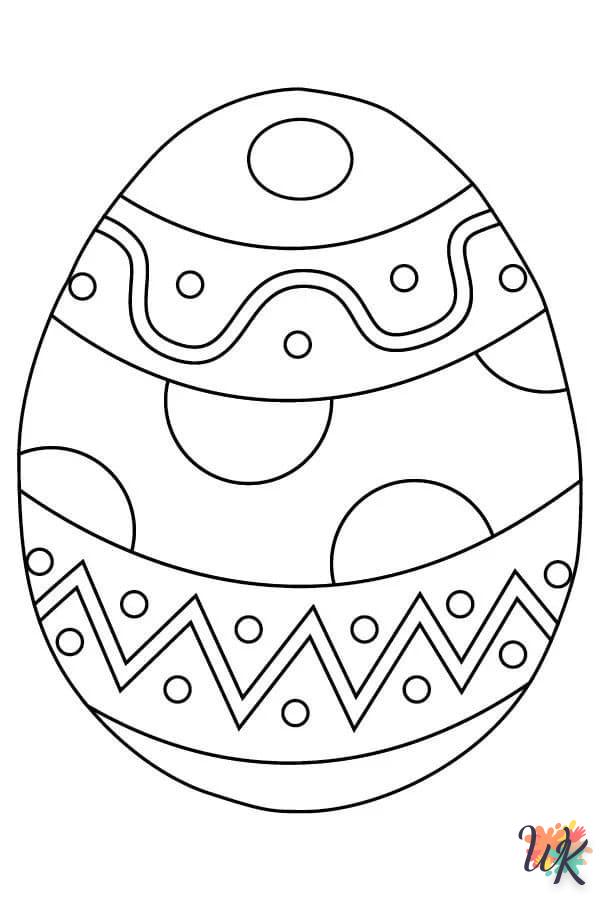 coloriage Oeuf de Pâques  à imprimer pour enfants