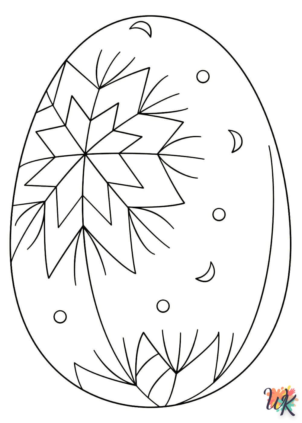 coloriage Oeuf de Pâques  bebe à imprimer