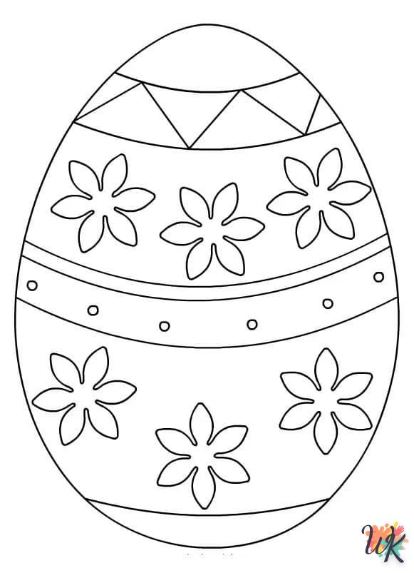 coloriage Oeuf de Pâques  enfant 6 ans à imprimer