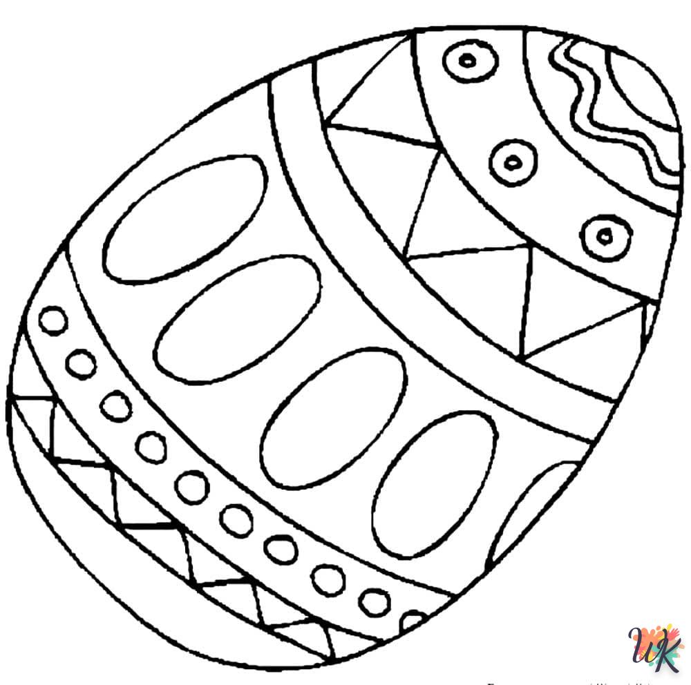 coloriage Oeuf de Pâques  à imprimer pour enfant de 7 ans