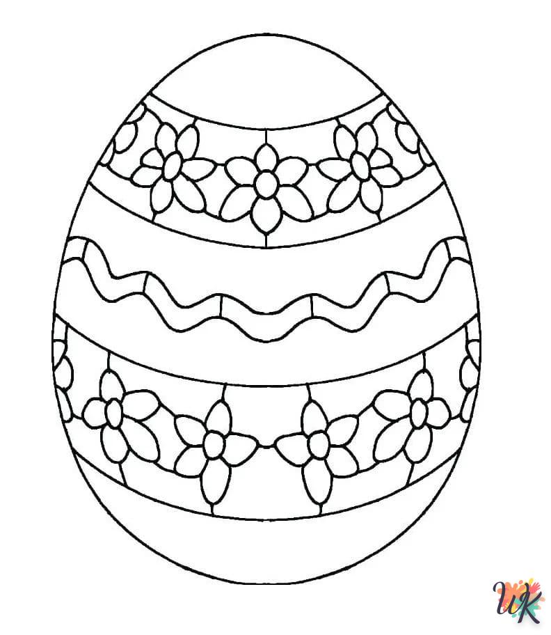 coloriage Oeuf de Pâques  à imprimer pour enfant de 8 ans